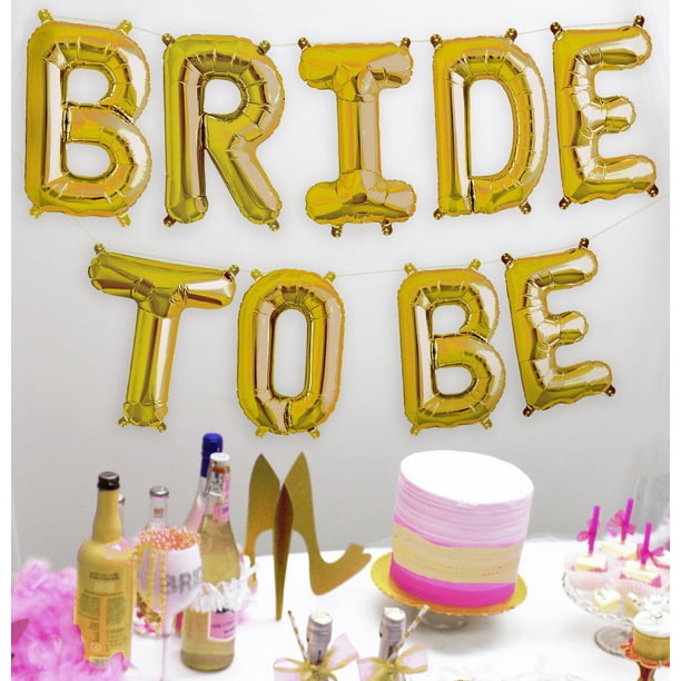 "Bride to be" Metallic Gold Foil Helium Quality 16" Balloons Bridal