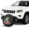 thumbnail image 2 of KAKALAD Puerto Rican Frog Guitarist Spare Tire Cover Universal Vehicle Accessories Buckle Car Tools 16”in, 2 of 6