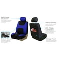 thumbnail image 7 of FH Group Light & Breezy Car Seat Covers - 2 Headrests Covers with Steering/Belt Pad Cover - Full Set Blue/Black, 7 of 7