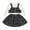 Black, variant on Musuos Little Girls Tweed Skirt Outfit, 6M-4T Plaid Long Sleeve Fake Two-Piece Crop Tops Elastic Waist Skirt 2 Piece Set for Fall