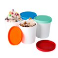 thumbnail image 1 of Juego de recipientes para helados LayYun de 1 litro (paquete de 4) con tapas de silicona, 1 of 7