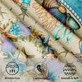 thumbnail image 3 of Summer Beach Tablecloth Round 60 Inch, Shell Coastal Wreath Sea Theme Waterproof Fabric Circular Table Cloth Cover for Home Kitchen Dining Patio Picnic Party Decor, 3 of 7