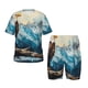 thumbnail image 1 of Fotbe Iceberg Bald Eagle Pijama Estampada de 2 Piezas para Niños – Ropa de Dormir de Manga Corta Cómoda para Niños y Niñas, Camiseta y Shorts de Algodón-4X-Large, 1 of 6