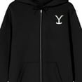 thumbnail image 2 of Yellowstone Sticker Art and Logo Adult Black Zip-Up Hoodie-XXL, 2 of 5