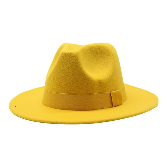 EnJoCho Men's And Women's Solid Ribbon Bucket Hat Jazz British Hat Foldable Head Wraps