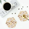 thumbnail image 5 of Balery 4 Pcs Cute Bee Gnomeleather Coasters Set, Drink Table Cup Coasters For Living Room Kitchen Coffee Decor, 5 of 9