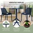 thumbnail image 5 of WestinTrends Playa 23.5" Outdoor Polypropylene Resin Round Patio Bistro Dining Table for 2, Navy Blue, 5 of 6