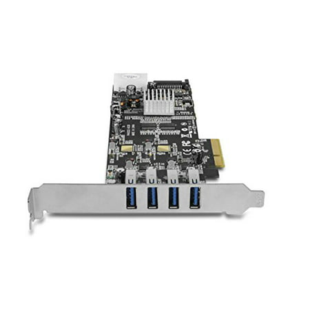 Vantec UGT-PCE430-2C Dual Chip 4-Port Dedicated 5GBps USB 3.0 PCIe Host Card,