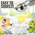 thumbnail image 3 of Zulay Kitchen Stainless Steel Lemon Squeezer Manual Citrus Press Juicer and Lime Squeezer - Blue, 3 of 8