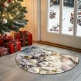 thumbnail image 6 of Beautynvta Christmas Rug for Entryway, Half Round Winter Christmas Tree Ball Printed Door Mat, Non-Slip Washable Indoor Floor Mat for Kitchen Bathroom Fireplace, 23.6''x19.7'', 6 of 6