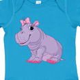 thumbnail image 4 of Inktastic Cute Purple Hippo Girls Baby Bodysuit, 4 of 5