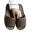 thumbnail image 7 of Lopecy-Sta Womens Sandals Ribbed Non Slip Pool Slides Open Toe Single Band Slip On Shower Slippers For Indoor Outdoor Casual Wear, 7 of 7