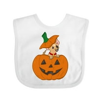Inktastic Halloween Chihuahua Pumpkin Boys or Girls Baby Bib
