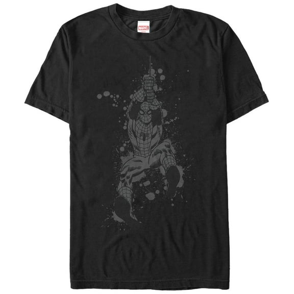 Men's Marvel Spider-Man Paint Splatter Swing Graphic Tee Black 2X Large