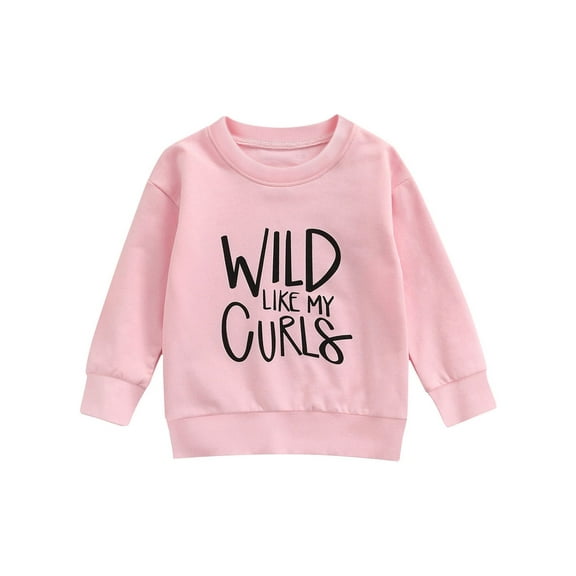Bagilaanoe Baby Girl Casual Sweatshirt Newborn Long Sleeve Letter Print Pullover 6M 12M 18M 24M Infant Fall Loose Tee Tops