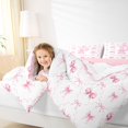 thumbnail image 3 of Manfei Romantic Shabby Chic P Personalized Initial Twin Comforter Sets 3-Piece for Girls Teens,Kids Princess Style Bow Knot Plaid Bedding Set,Pink Reversible,Lightweight Room Decor, 3 of 6