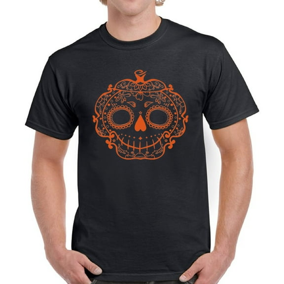 Halloween Sugar Pumpkin Top Halloween Gift Shirt for Men - S M L XL 2XL 3XL 4XL 5XL Happy Halloween Graphic Tee - Funny Scary Holiday Tee T-Shirt Mens