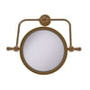 Retro Dot Collection Wall Mounted Swivel Make-Up Mirror 8 Inch Diameter with 4X Magnification