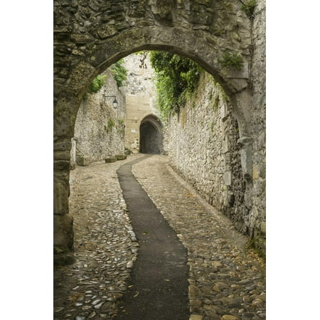France, Provence. Ancient Stone Buildings and Walkways in the Village of Vaison Du Romain Print Wall Art By Brenda