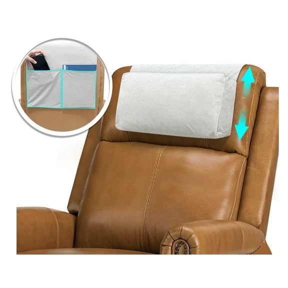 Recliner Headrest Pillow with Neck Support, Recliner Chair Cushion with Pocket for Sleeping, Cervical Comfort & Pain Relief, Headrests Fits Recliners, Sofas & Couches
