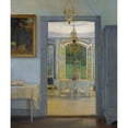 thumbnail image 2 of Georg Nicolai Achen 12x14 Black Ornate Wood Framed Double Matted Museum Art Print Titled: Interior with Afternoon Sun (1905), 2 of 5