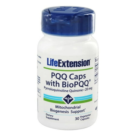 Life Extension - PQQ Caps with BioPQQ 20 mg. - 30 Vegetarian (Best Pqq On The Market)