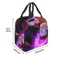 thumbnail image 5 of Sukuna Gojo Jujutsu Kaisen Reusable Lunch Bag Cooler Tote Bag Adjustable Shoulder Strap Insulated Lunch Box for Office Picnic Beach, 5 of 9