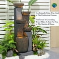 thumbnail image 6 of 5 Tiers Modern Cascading Large Outdoor Fountain with Lights Water Fountain for Garden, Patio, Backyard, Deck, Porch and Home Art Decor, 6 of 7