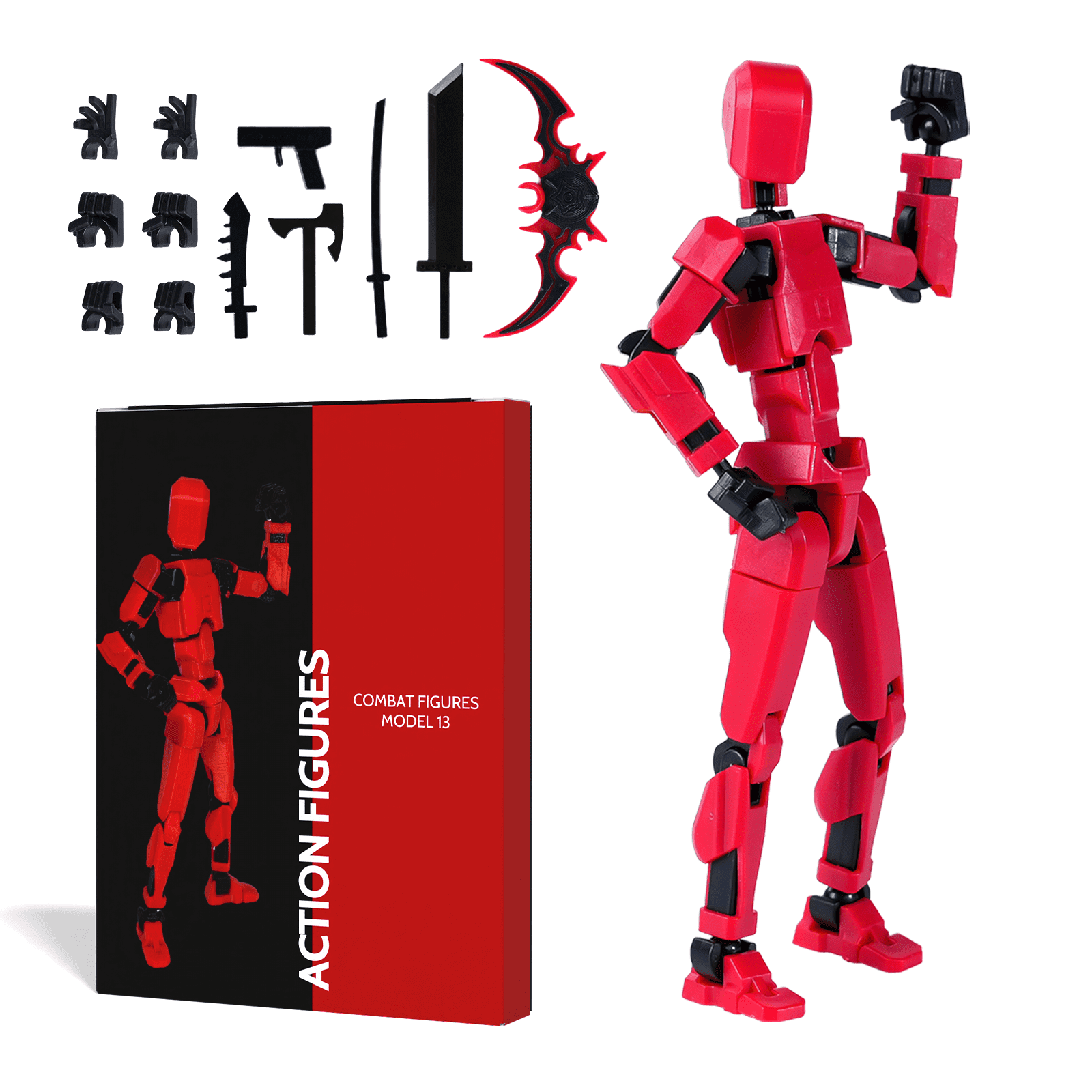8 Pack Assembly Completed ) Action Figure Set - Multi-Jointed, DIY