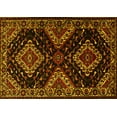thumbnail image 1 of Ahgly Company Machine Washable Indoor Rectangle Persian Yellow Traditional Area Rugs, 4' x 6', 1 of 4