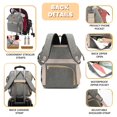 thumbnail image 4 of Mochila para pañales ROSEGIN para bebé, grande, impermeable, gris, 4 of 8