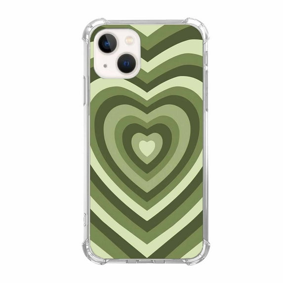 Hippie Indie Purpule Heart Case for iPhone 13 Mini ,Aesthetic Art Design Pattern TPU Shock Proof Cover Case