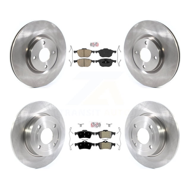 Transit Auto Front Ceramic Rear Semi-Metallic Pads and Disc Brake Rotors Kit for Car 2018-2021 Ford EcoSport FWD K8A-106270