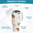 thumbnail image 2 of Yayeee 30oz Stainless Steel Tumbler with Straw and Handle Double-Wall Insulated Travel Water Bottle, Gray Bears, 2 of 8