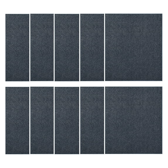 Furnish My Place Modern Plush Solid Petrol Blue Color Rug - Pets and Kids Friendly Rug, Indoor/Outdoor Mat, Area Rugs Great for Kids, Pets, Event, Living Room, Made in USA, 3' x 3' Square - Set of 10