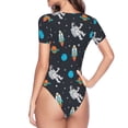 thumbnail image 4 of Naloa Space Women's Short-Sleeved Onesie, One-Piece Swimsuit for Parties, dates, clubs - X-Large, 4 of 9