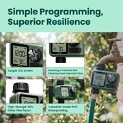 Soildrops Single Outlet Programmable Sprinkler and Watering Controller Timer with LCD Rain Delay