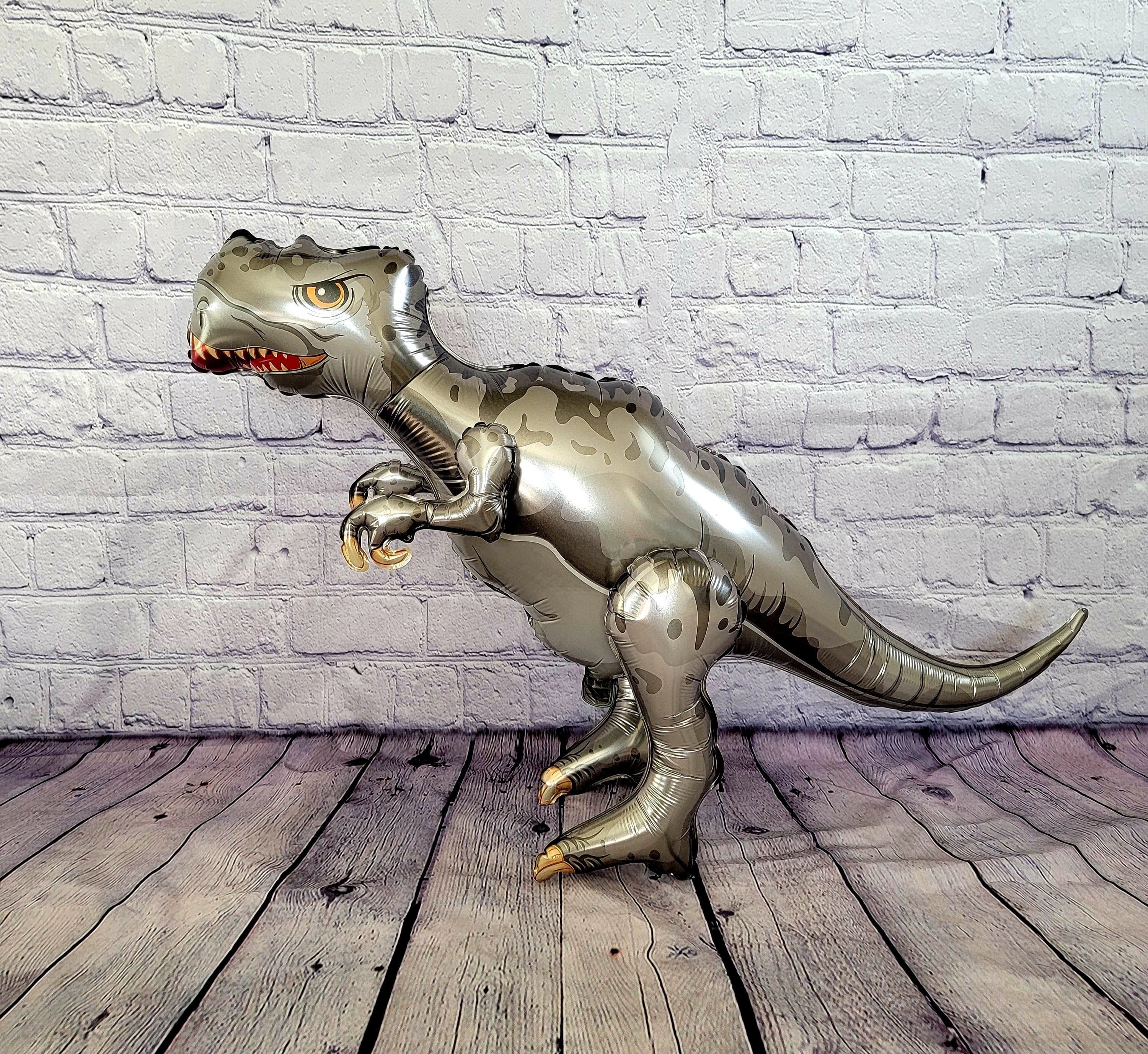 Dinosaur Party Supplies - 6 pcs Premium 3D JUMBO Foil Dinosaurs Mylar Balloons for Birthday Celebration - Colorful Dino Balloons