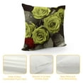 thumbnail image 4 of JEUXUS  Chartreuse Green Throw Pillow Covers Black Gray Grass Green Rose Decorative Throw Pillow Covers for Living Room Bed Flower Pillow Cases Spring Summer, 4 of 5