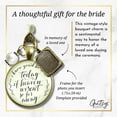 thumbnail image 2 of Wedding Bouquet Memorial Charm I Know You'd Be Here Heaven Bronze Memory Photo Jewel, 2 of 9