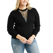 Poof Junior's Plus Long Sleeve Lace Up C