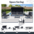 thumbnail image 5 of AECOJOY Patio Furniture Set Clearance, 4 Pieces Sectional Outdoor Sofa Chairs, All Weather PE Garden Wicker Rattan Patio Seating Sofas with Cushion, 5 Pillows(Gray), 5 of 13