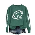 thumbnail image 4 of QASIEATN Fall Fashion Women Hoodless Pullover Women's Rugby Printed Pullover Round Neck Casual Hoodie, 4 of 4