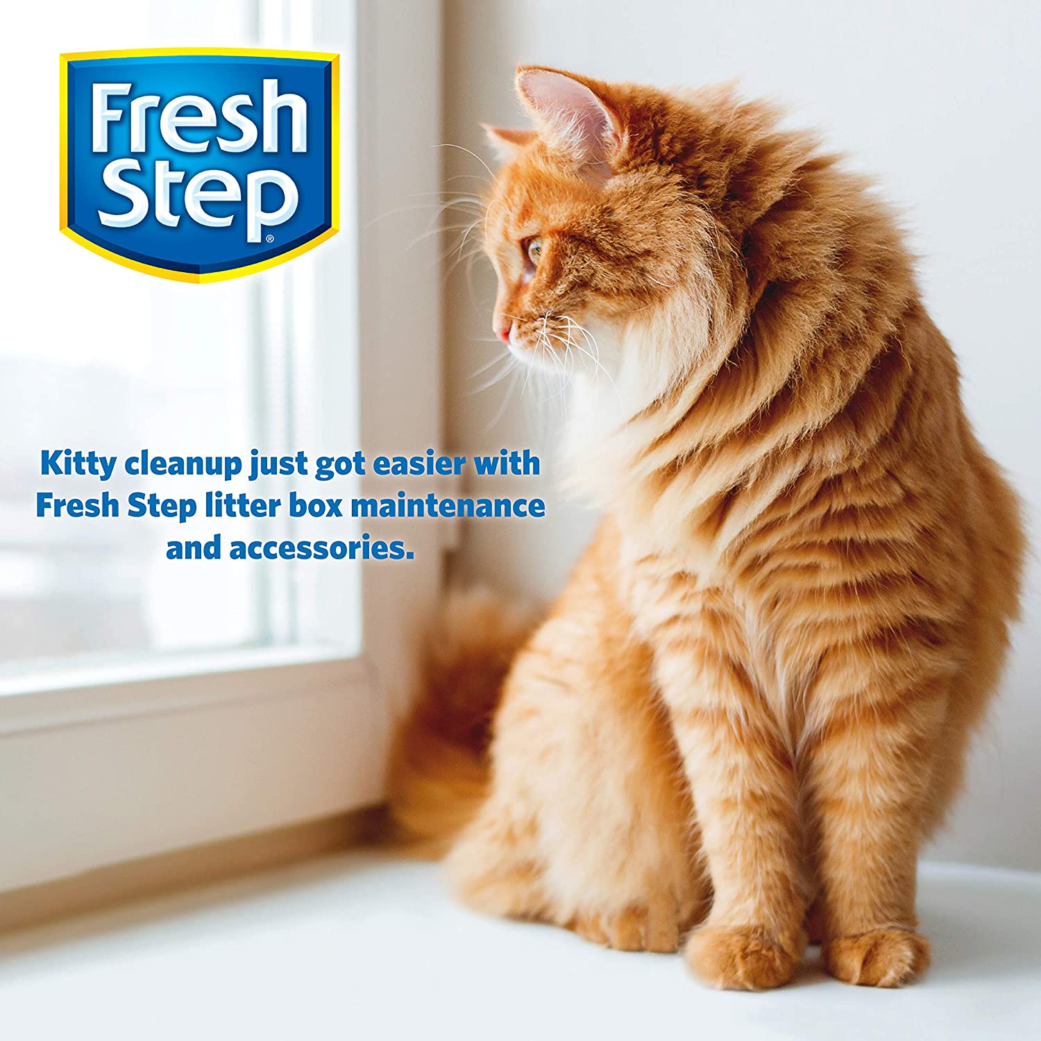 Fresh Step Blue Cat-Shaped Litter Box Mat photo 6