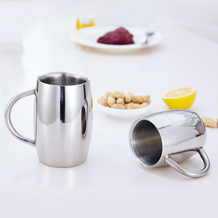 300ml Insulated With Lid Stainless Steel Portable Thermal Mug Beer Cups  Water Bottle Coffee Tumbler Kitchen
