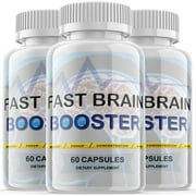 (3 Pack) Fast Brain Booster - Dietary Supplement for Focus, Memory, Clarity, & Energy - Advanced Cognitive Support Formula for Maximum Strength - 180 Capsules