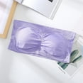 thumbnail image 3 of TrendVibe365 Wireless Bras for Women Bandeau Stretchy No Wire Push up No Show Bralettes Padded Corset Top Full Coverage Cute Shapewear Purple M, 3 of 5