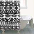 thumbnail image 4 of Black Geometric Diamond Striped Pattern Shower Curtain 36"x72" ,Bathroom Decorative Shower Curtains Set with 12 Hooks,Modern Waterproof Washable Shower Curtain, 4 of 6