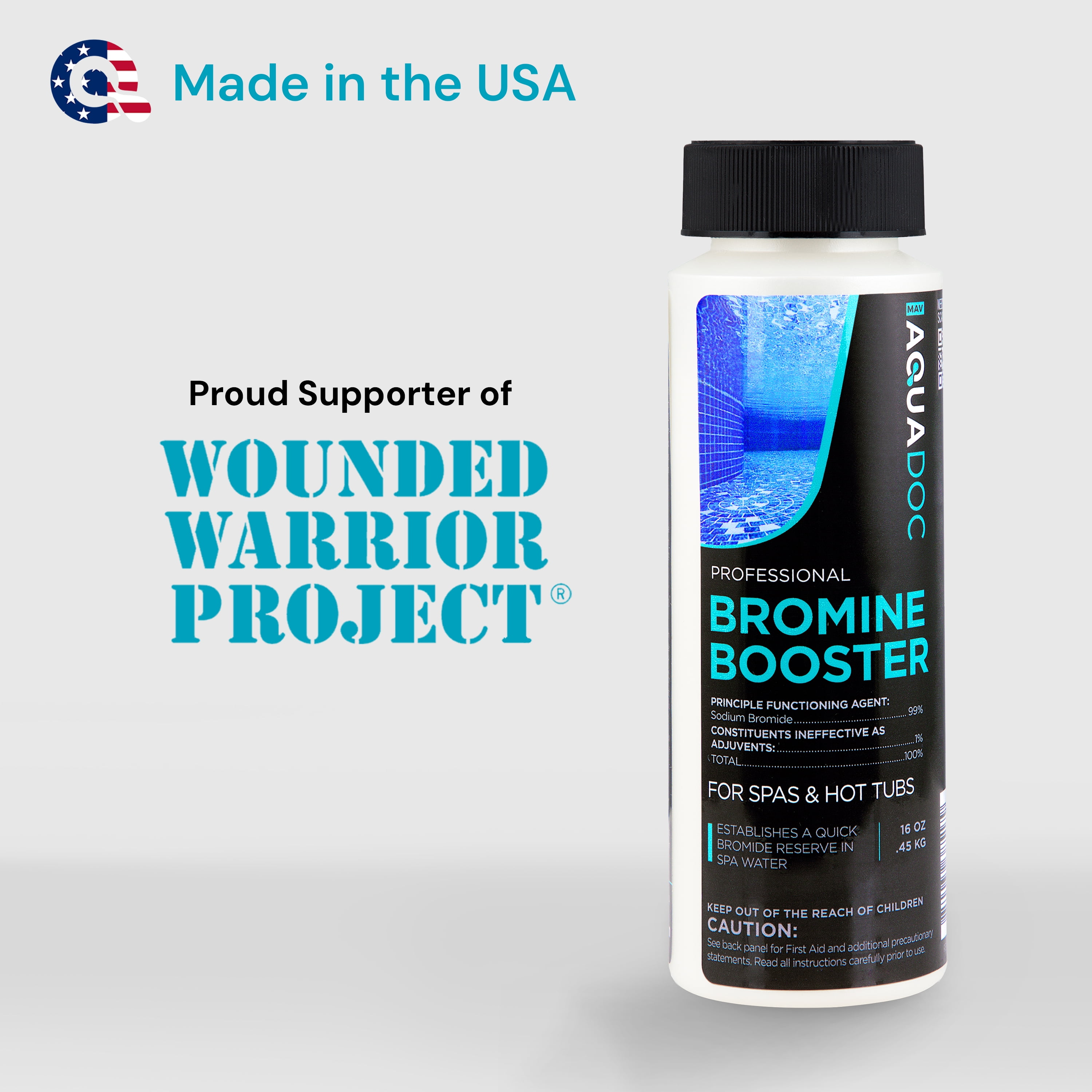 AquaDoc Bromine Booster – Non-Chlorine Spa Shock, Sodium Bromide Oxidizer for Hot Tubs, 1lb