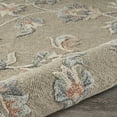 thumbnail image 4 of LR Home Aiden 7' x 9' Silver/Cream Floral Wool Indoor Area Rug, 4 of 7